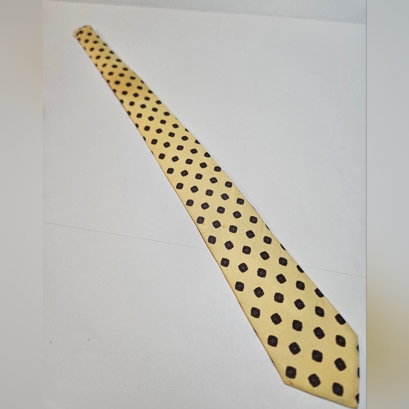 Briar Men's All Silk Neck Tie Size 3.25 x 56 Yellow & Red - Picture 6 of 7